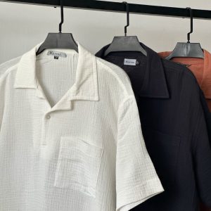 مردونه تیشرت دبل فیس تک دکمه