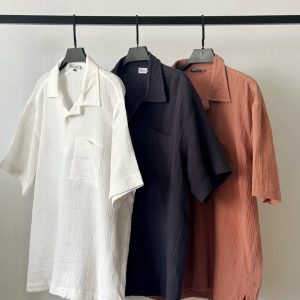 مردونه تیشرت دبل فیس تک دکمه