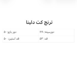 ترنچ کت دلینا