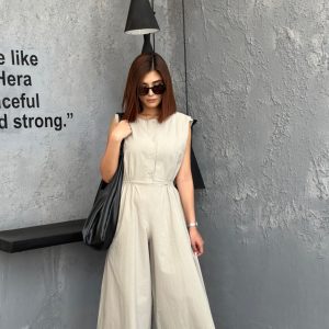 سرهمی کمرکش لینن فری سایز