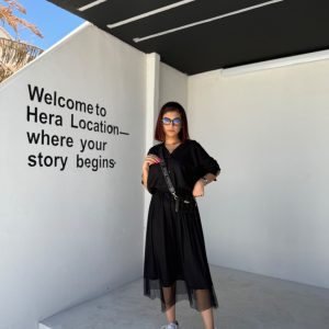 دامن توری مشکی