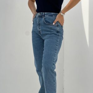 شلوار جین راسته ابی کد 20343